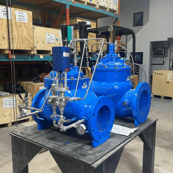 Pressure regulation with two set points and 4–20 mA remote control